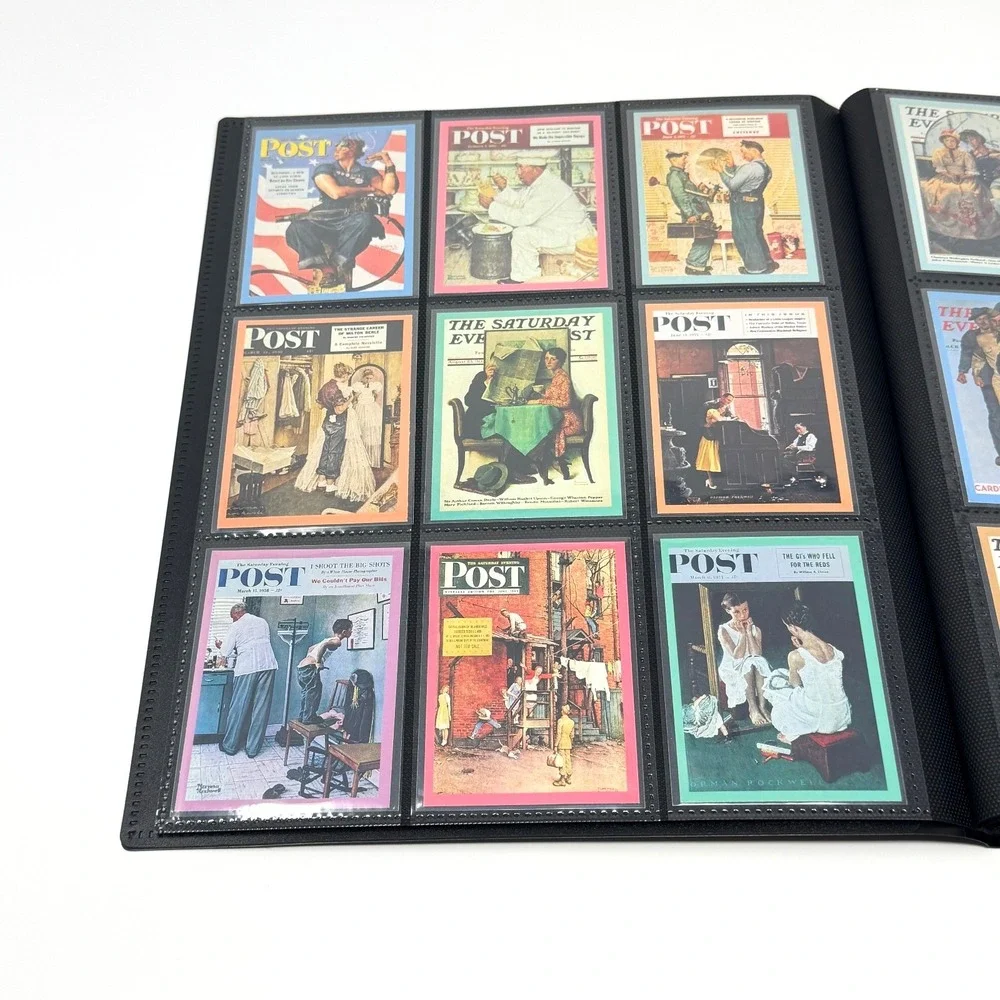Norman Rockwell Saturday Evening Post Cards 1995 Full 90 Card Set NM Binder